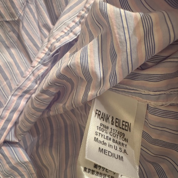 Frank & Eileen Women’s Barry Shirt - Striped Purple, Pink and White - Picture 6 of 6